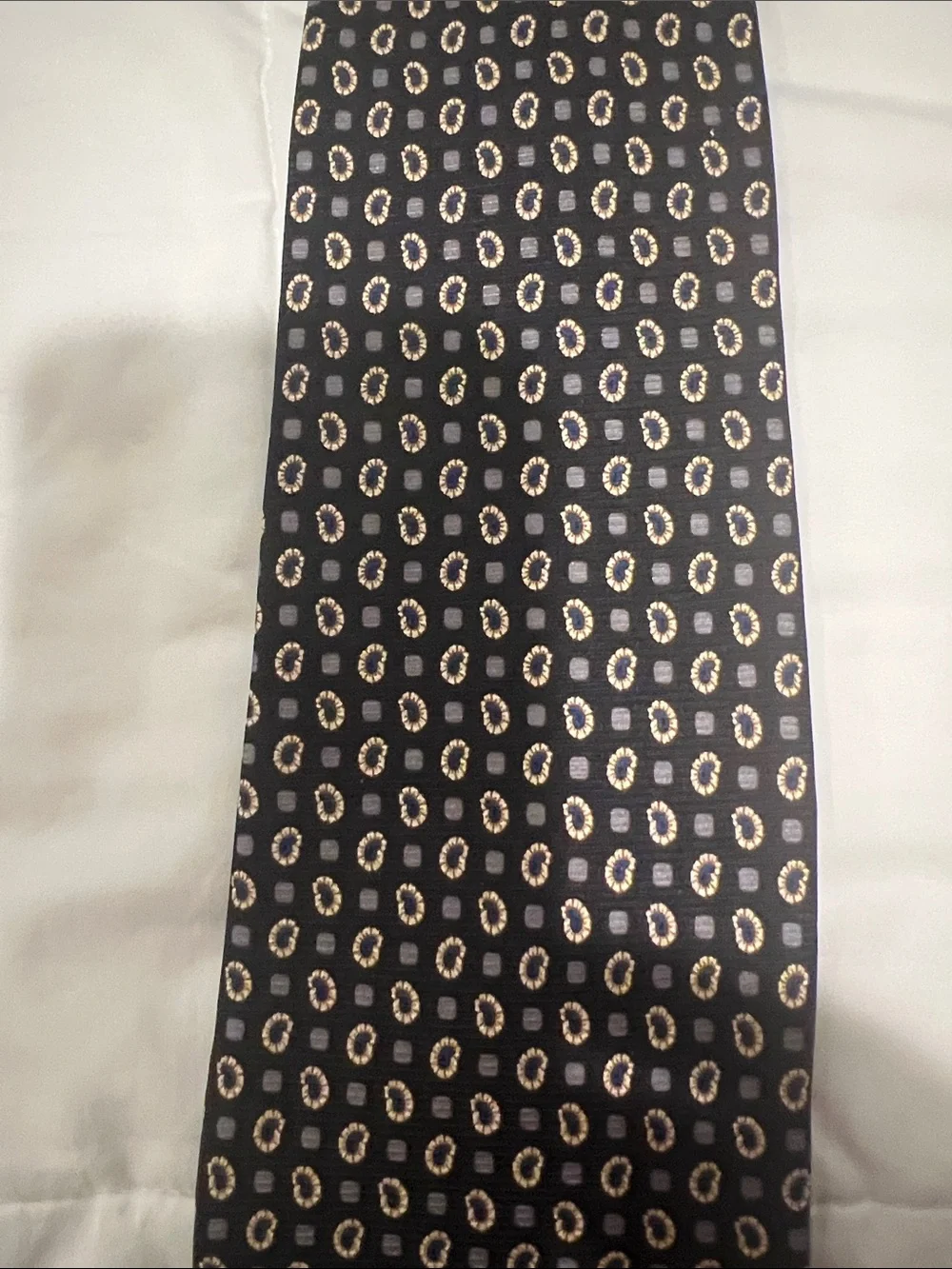 Jean Paul-Classic Men's Black Patterned Silk Tie